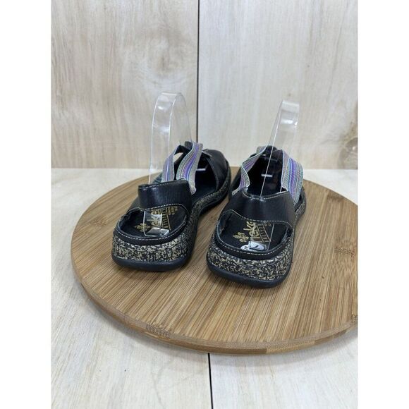 Rieker Daisy Black Leather Closed Toe Sandals Womens Size 38 US 7 - Picture 4 of 9